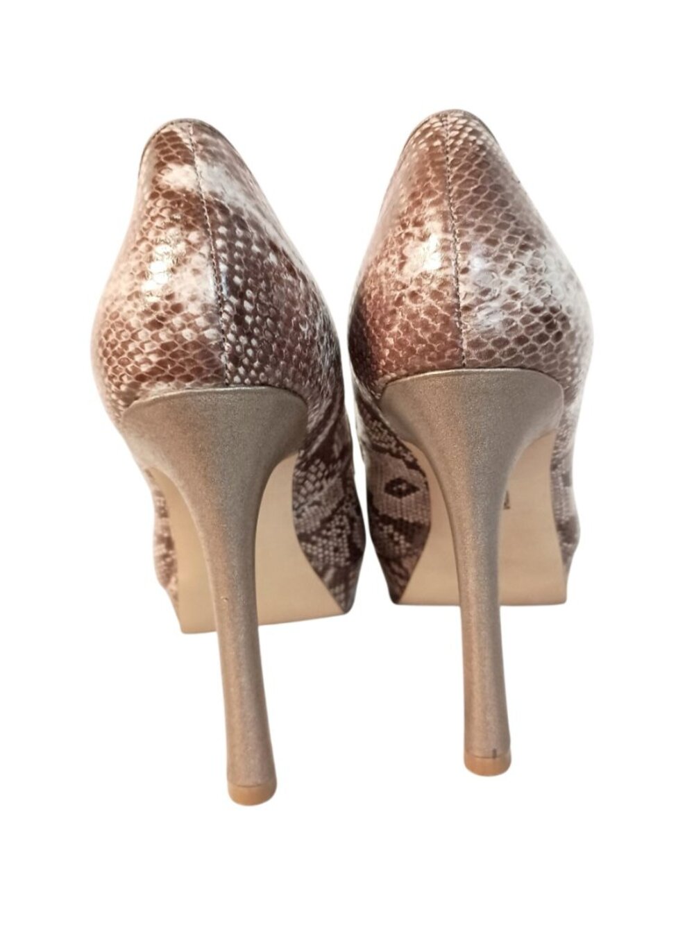 AK Anne Klein Snakeskin Print Hidden Platform Pumps Womens 9.5 Stiletto NWOB - Picture 4 of 14